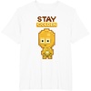 image:imageStar Wars Iconic C3PO Stay Golden Pixel Art Chibi Big Logo TShirtWhite