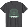 image:imageStar Wars Iconic Darth Vader Helmet Neon Line Art Portrait TShirtDark Heather Grey