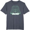 image:imageStar Wars Iconic Darth Vader Helmet Neon Line Art Portrait TShirtHeather Blue