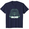 image:imageStar Wars Iconic Darth Vader Helmet Neon Line Art Portrait TShirtNavy Blue