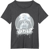image:imageStar Wars Iconic Darth Vader Helmet Paint Big Chest Portrait TShirtDark Heather Grey