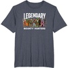 image:imageStar Wars Legendary Bounty Hunters Boba Fett IG88 Cad Bane TShirtHeather Blue