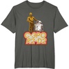 image:imageStar Wars iconic Duo C3PO amp R2D2 Big Chest Retro Poster TShirtAsphalt Grey