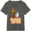 image:imageStar Wars iconic Duo C3PO amp R2D2 Big Chest Retro Poster TShirtAsphalt Grey