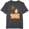 image:imageStar Wars iconic Duo C3PO amp R2D2 Big Chest Retro Poster TShirtDark Heather Grey