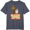 image:imageStar Wars iconic Duo C3PO amp R2D2 Big Chest Retro Poster TShirtHeather Blue