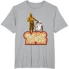 image:imageStar Wars iconic Duo C3PO amp R2D2 Big Chest Retro Poster TShirtHeather Grey