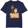 image:imageStar Wars iconic Duo C3PO amp R2D2 Big Chest Retro Poster TShirtNavy Blue