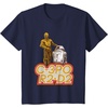 image:imageStar Wars iconic Duo C3PO amp R2D2 Big Chest Retro Poster TShirtNavy Blue