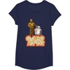 image:imageStar Wars iconic Duo C3PO amp R2D2 Big Chest Retro Poster TShirtNavy Blue