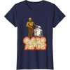image:imageStar Wars iconic Duo C3PO amp R2D2 Big Chest Retro Poster TShirtNavy Blue