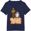 image:imageStar Wars iconic Duo C3PO amp R2D2 Big Chest Retro Poster TShirtNavy Blue