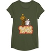 image:imageStar Wars iconic Duo C3PO amp R2D2 Big Chest Retro Poster TShirtOlive Green