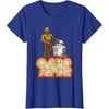 image:imageStar Wars iconic Duo C3PO amp R2D2 Big Chest Retro Poster TShirtRoyal Blue