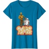 image:imageStar Wars iconic Duo C3PO amp R2D2 Big Chest Retro Poster TShirtSapphire Blue