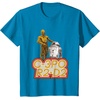 image:imageStar Wars iconic Duo C3PO amp R2D2 Big Chest Retro Poster TShirtSapphire Blue