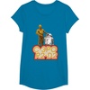 image:imageStar Wars iconic Duo C3PO amp R2D2 Big Chest Retro Poster TShirtSapphire Blue