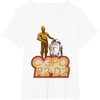 image:imageStar Wars iconic Duo C3PO amp R2D2 Big Chest Retro Poster TShirtWhite