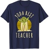 image:imageStar Wars Classic Yoda Best Teacher Jedi Vintage Chibi Yoda TShirtNavy Blue