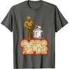 image:imageStar Wars iconic Duo C3PO amp R2D2 Big Chest Retro Poster TShirtAsphalt Grey