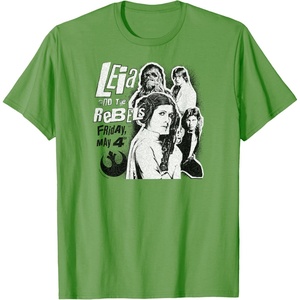 image:imageLeia and the Rebels  May 4th Poster TShirtGrass Green