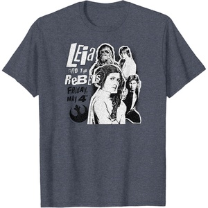 image:imageLeia and the Rebels  May 4th Poster TShirtHeather Blue
