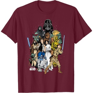 image:imageStar Wars  Character Collage TShirtBurgundy