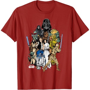 image:imageStar Wars  Character Collage TShirtCranberry Red