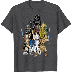 image:imageStar Wars  Character Collage TShirtDark Heather Grey