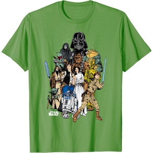 image:imageStar Wars  Character Collage TShirtGrass Green