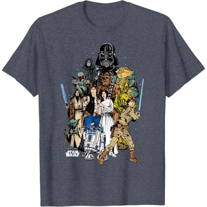 image:imageStar Wars  Character Collage TShirtHeather Blue