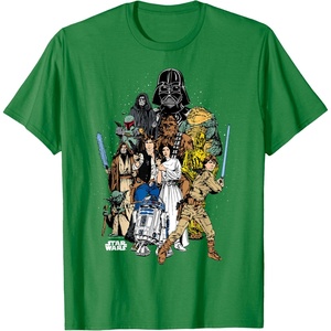 image:imageStar Wars  Character Collage TShirtKelly Green