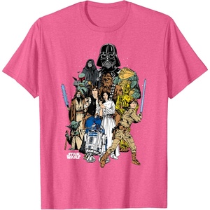 image:imageStar Wars  Character Collage TShirtPink Heather