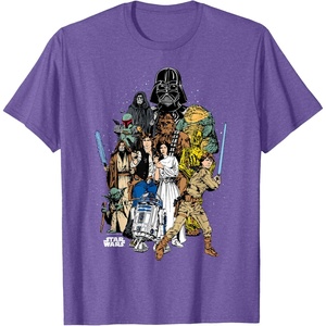 image:imageStar Wars  Character Collage TShirtPurple Heather