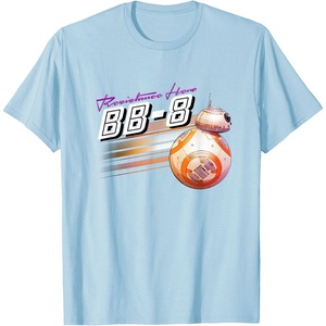 image:imageStar Wars BB8 Resistance Hero Retro 80s Style Chest Logo TShirtBaby Blue