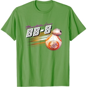 image:imageStar Wars BB8 Resistance Hero Retro 80s Style Chest Logo TShirtGrass Green