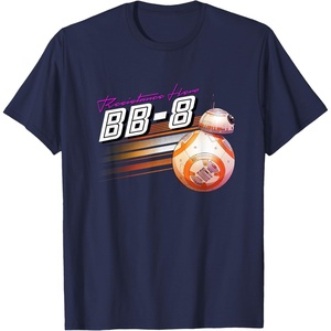 image:imageStar Wars BB8 Resistance Hero Retro 80s Style Chest Logo TShirtNavy Blue