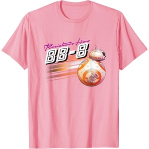 image:imageStar Wars BB8 Resistance Hero Retro 80s Style Chest Logo TShirtPink