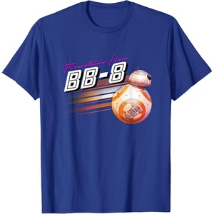 image:imageStar Wars BB8 Resistance Hero Retro 80s Style Chest Logo TShirtRoyal Blue