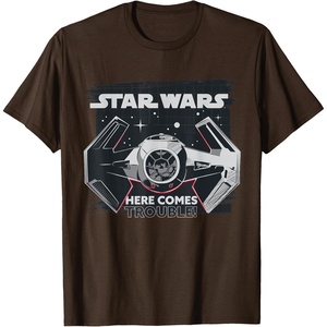 image:imageStar Wars Classic Empire TIE Fighter Here Comes Trouble TShirtBrown
