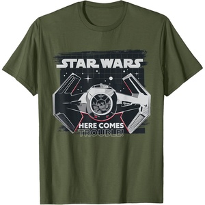image:imageStar Wars Classic Empire TIE Fighter Here Comes Trouble TShirtOlive Green