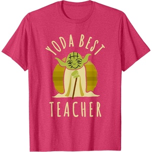 image:imageStar Wars Classic Yoda Best Teacher Jedi Vintage Chibi Yoda TShirtRed Heather