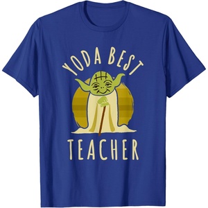 image:imageStar Wars Classic Yoda Best Teacher Jedi Vintage Chibi Yoda TShirtRoyal Blue
