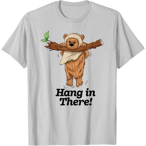 image:imageStar Wars Hang In There Ewok Hanging From Tree Branch TShirtSilver Grey