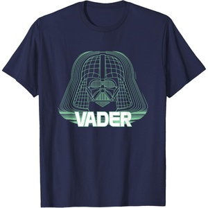 image:imageStar Wars Iconic Darth Vader Helmet Neon Line Art Portrait TShirtNavy Blue