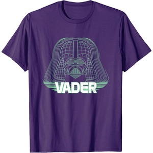 image:imageStar Wars Iconic Darth Vader Helmet Neon Line Art Portrait TShirtPurple