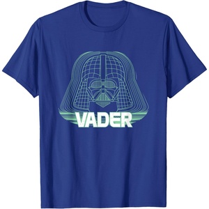 image:imageStar Wars Iconic Darth Vader Helmet Neon Line Art Portrait TShirtRoyal Blue