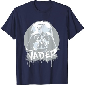 image:imageStar Wars Iconic Darth Vader Helmet Paint Big Chest Portrait TShirtNavy Blue