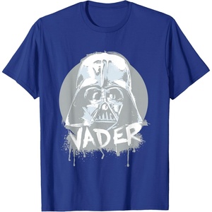 image:imageStar Wars Iconic Darth Vader Helmet Paint Big Chest Portrait TShirtRoyal Blue