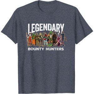 image:imageStar Wars Legendary Bounty Hunters Boba Fett IG88 Cad Bane TShirtHeather Blue